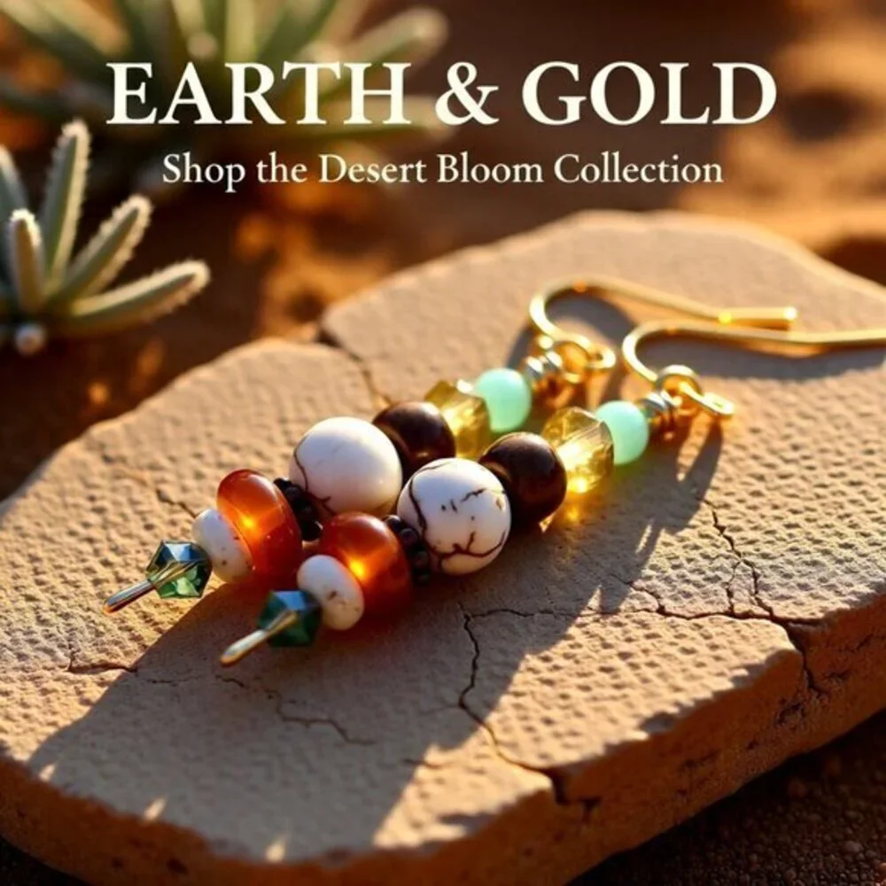 Handmade: Stack Earrings! Beaded Semi-Precious Stones ~ Each Pair is different!